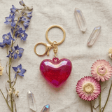 Red Heart Keychain Cute Key Ring for Bags and Accessories