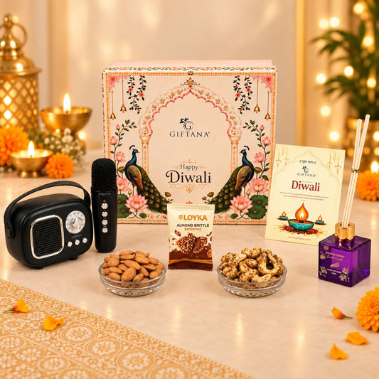 Retro Festive : Diwali Corporate Gifts with Karaoke Speaker & Gourmet Treats