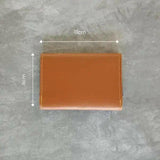 Snap Button Vegan Leather Card Holder - TanGiftana 