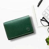 Snap Button Vegan Leather Card Holder - GreenGiftana 