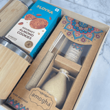 Sustainable Personalized Bamboo Gift Hamper with Drinkware, Cookies & Fragrance