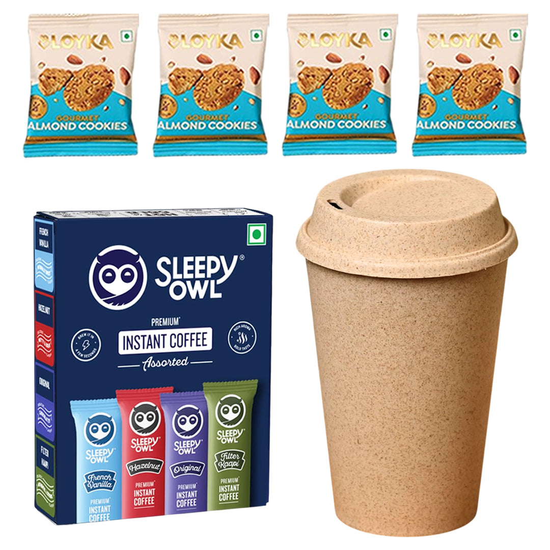 Tumbler,loyka cookies,sleepy owl - cork - giftana