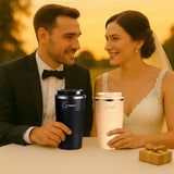 Wedding Special : Bride & Groom Coffee tumbler Combo - Red, White