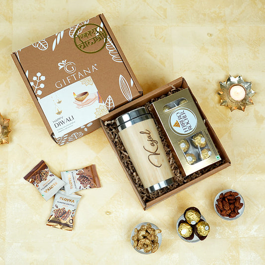Premium Diwali Set with Sweets, Card and Celebration