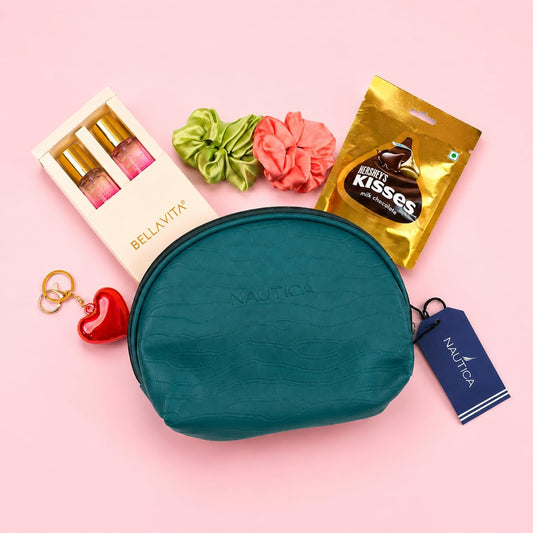 Useful Gifts for Women - Beauty Pouch & Chocolate Hamper