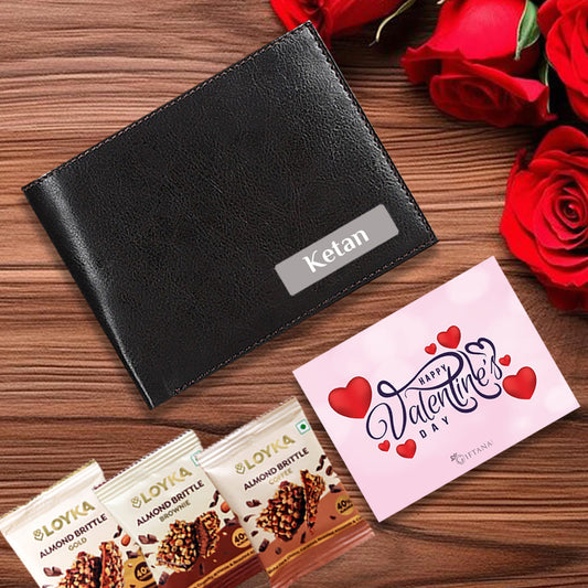 Valentine's Day Gift for Men : Wallet, Chocolates & Card - Giftana 