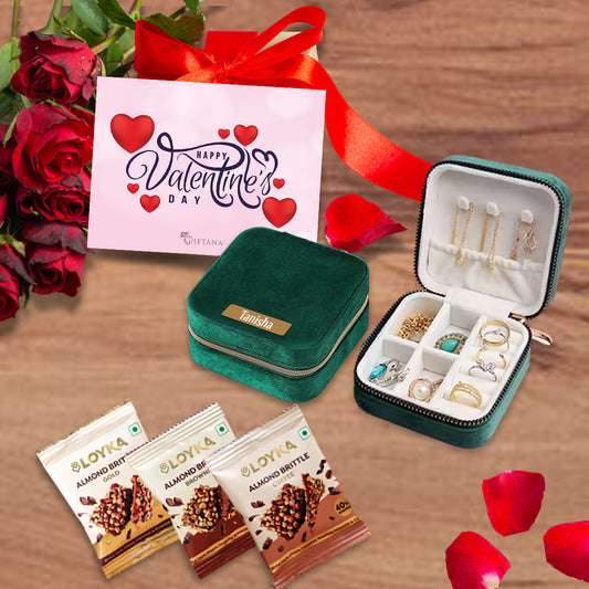 Valentine's Day Gift for GF : Jewelry Box, Chocolates & Love Card - Giftana 