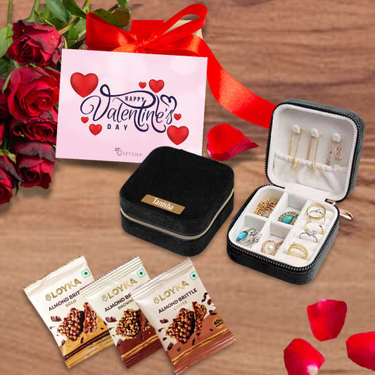 Valentine's Day Gift for GF : Jewelry Box, Chocolates & Love Card - Giftana 