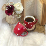 Valentine's Day Red Heart Mug - Perfect Combo Gift for Love