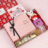 Valentine's Day Luxury Love Gift Hamper with Rose Royale, Teddy & Ferrero
