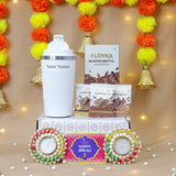 Giftana Personalized Diwali Tumbler Set - whiteGiftana 