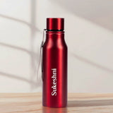 Giftana Customized Bottle with Name Engraved - Red - Gift