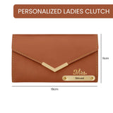 Personalized Couple Wallet and Clutch Set - Tan