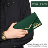 Personalized Couple Wallet and Clutch Set - Green