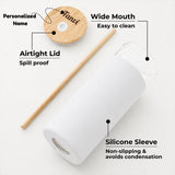 Custom Borosilicate Sipper Tumbler with Bamboo Lid
