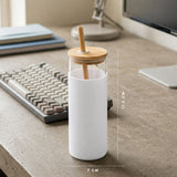 Custom Borosilicate Sipper Tumbler with Bamboo Lid