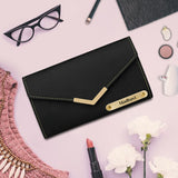 Exclusive Gifts for Her : Personalized Black Tumbler, Wallet, Pen & Keychain