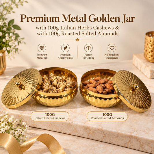 Premium Diwali Dry Fruit Gift Box with Italian Herbs Cashews & Almonds