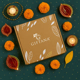 Giftana Festive Diwali Gifts with Smart Temperature Tumbler & Diya