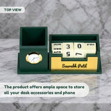 Stylish Personalized Gifts : Wooden Desk Organizer-Gold