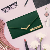 Trending Gifts for Her : Personalized Green Tumbler, Wallet, Pen & Keychain