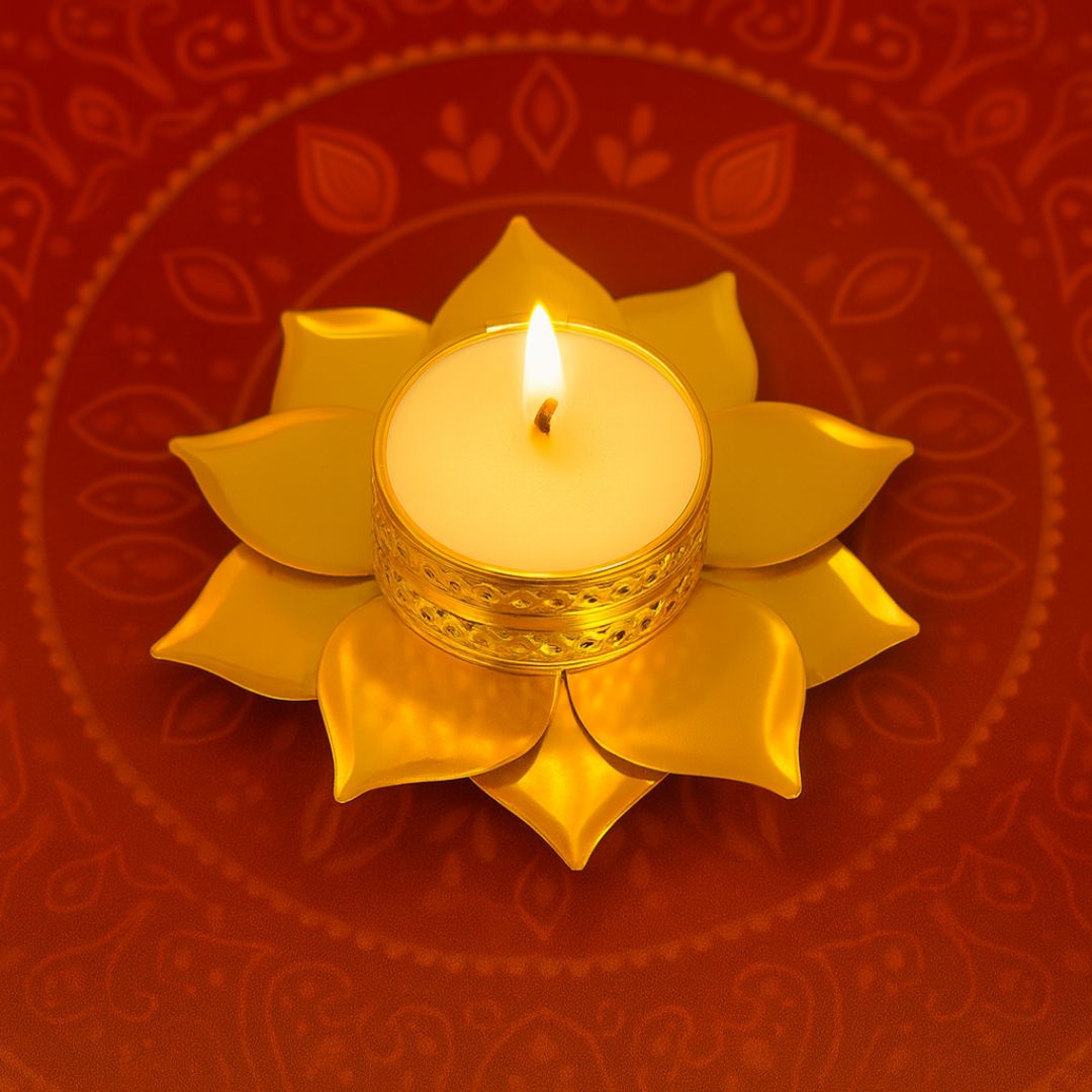 lotus candel diya