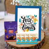 Blue Photo Frame Gift with Nova Chocolate & Almond Cookies