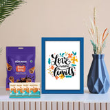 Blue Photo Frame Gift with Nova Chocolate & Almond Cookies