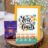 Elegant Photo Frame Gift with Nova Nova 30g & 4 Almond Cookies