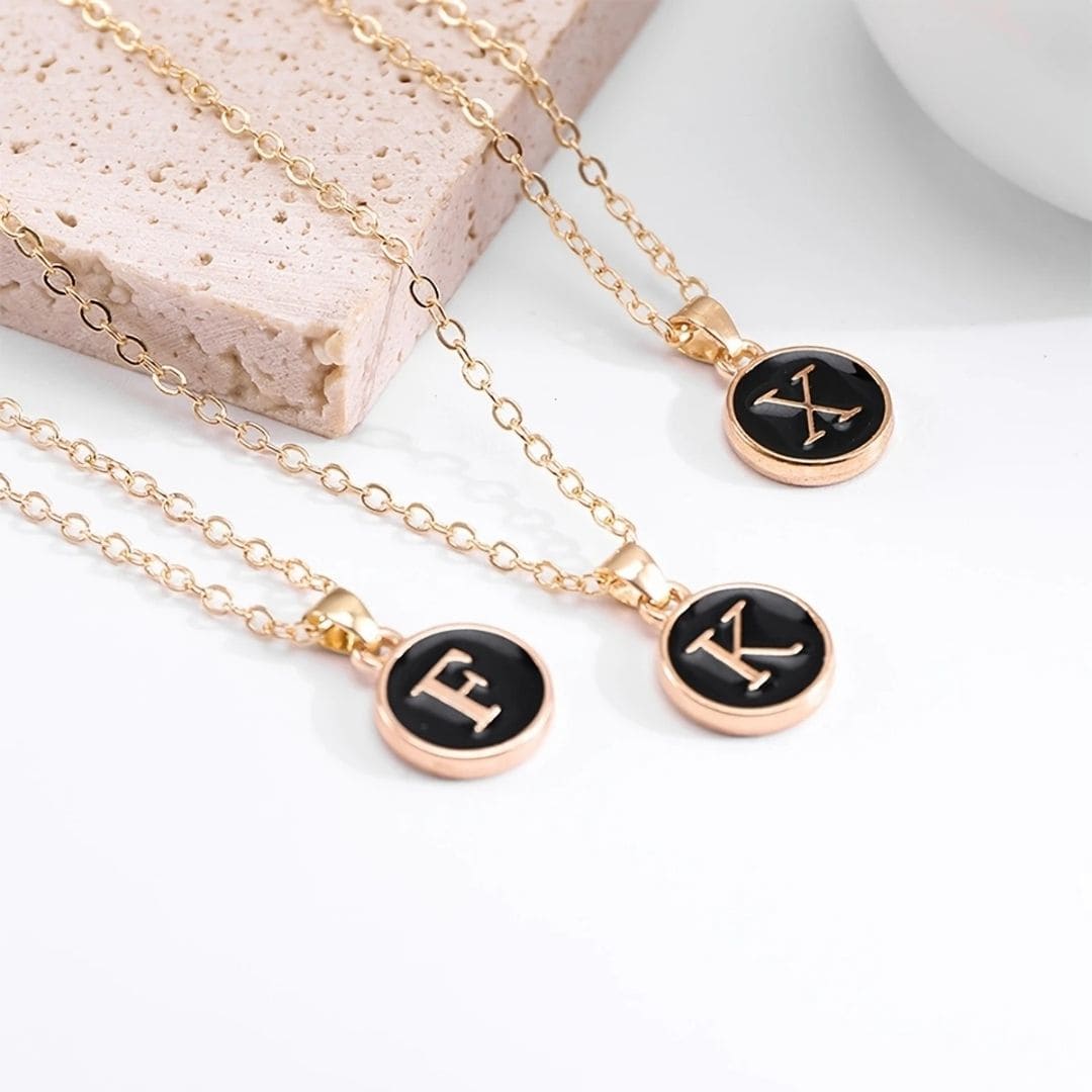 Elegant A to Z Necklace Black : Perfect Necklace Gifts for Every Style - Giftana 