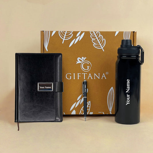 3-in-1 Personalised Gift Set - Sports Bottle, Pen & Diary