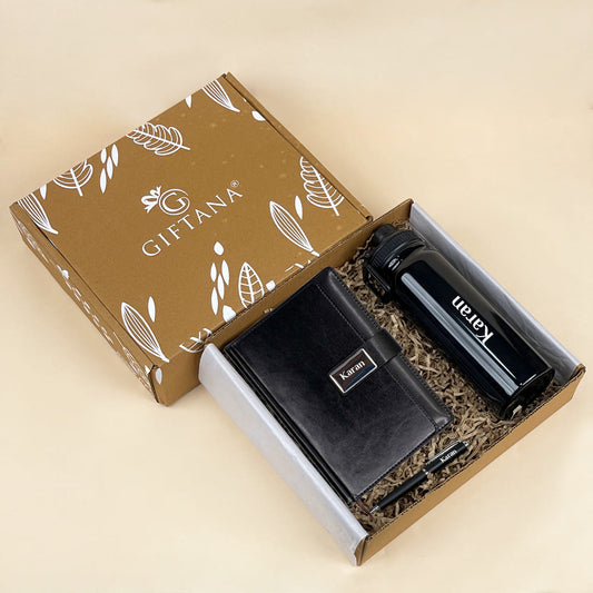 3-in-1 Personalised Gift Set - Sports Bottle, Pen & Diary