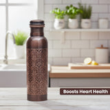 Vintage Design Copper Bottle - Elegant & Traditional Drinkware
