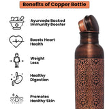 Vintage Design Copper Bottle - Elegant & Traditional Drinkware