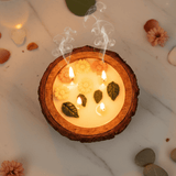 Luxury Flower Candle Gift in Wooden Bowl Gifts for Her