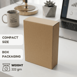 Wooden Perpetual Calendar Desk Organizer with Photo Frame & Pen Holder